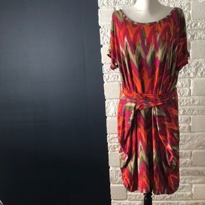 Michael Kors Wrap and Tie Dress Persimmon